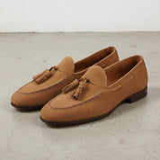 Handmade Men suede beige Shoes, Beige Loafer For mens , Party Suede Shoes