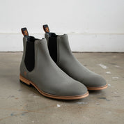 Handmade Men Suede Chelsea Boots, Gray Color Ankle Boots, All Sizes