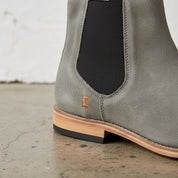 Handmade Men Suede Chelsea Boots, Gray Color Ankle Boots, All Sizes