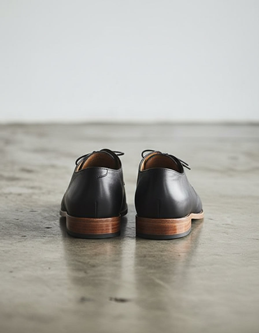 Handmade Men Tan Black Chukka boots, casual Leather ankle Chukka boots - back-view