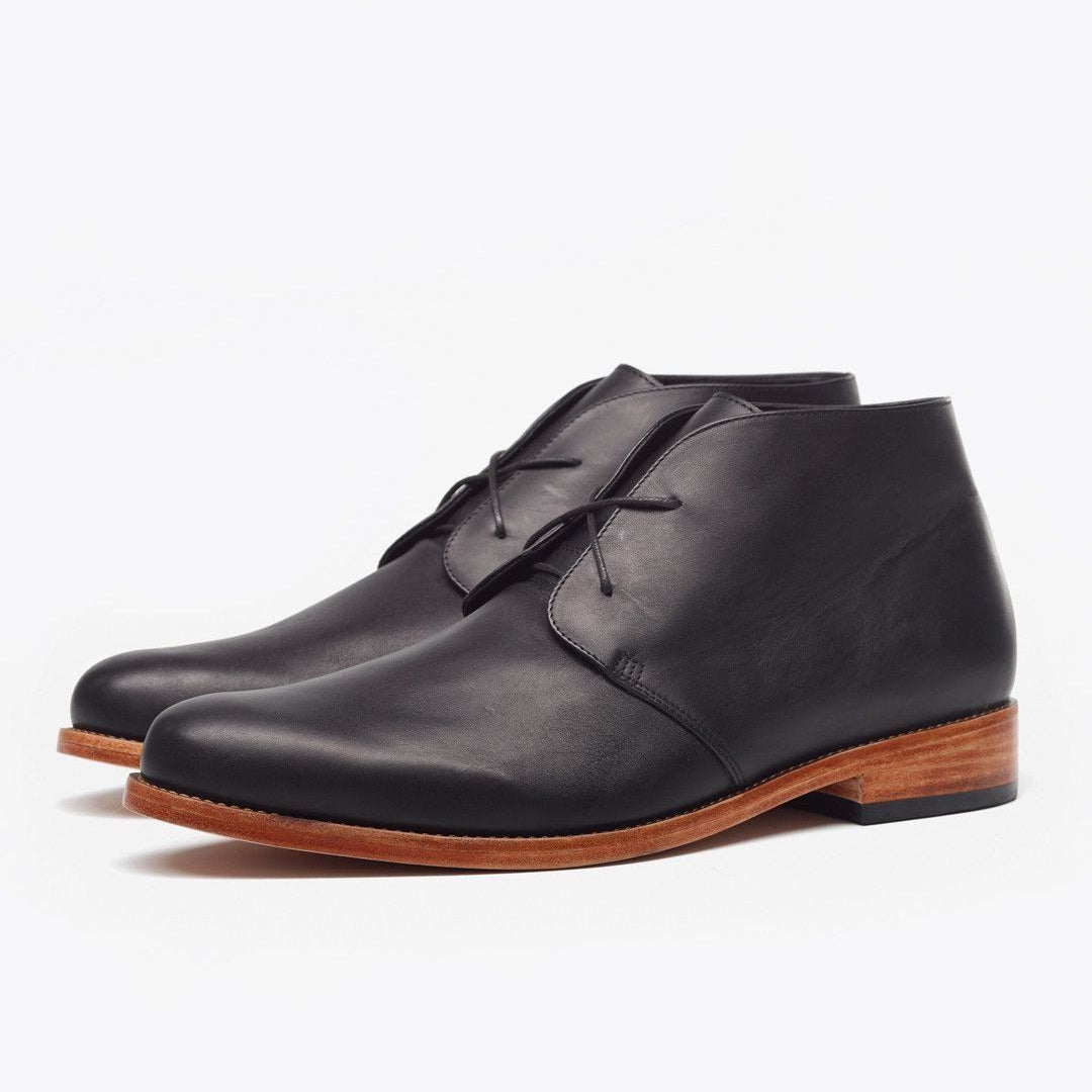 Handmade Men Tan Black Chukka boots, casual Leather ankle Chukka boots