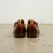 Handmade Men Tan brown monk shoes, Men tan dress shoes, Shoes for men - back-view