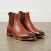 Handmade Men Tan color Calf leather Chelsea dress boot, Men ankle boot