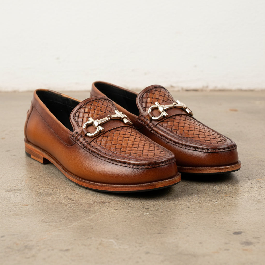 Handmade Men Tan color driving shoes, Men tan leather Loafer, Shoes for men - front-view