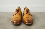 Handmade Men Tan Color Oxford Brogue Formal Shoes, Dress Shoes Shoe