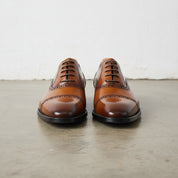 Handmade Men Tan Leather Formal Dress Shoes, Men Business/ Office Shoes - front-view