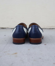 Handmade Men Two Tone Formal Shoes, Blue And White Dress Shoes