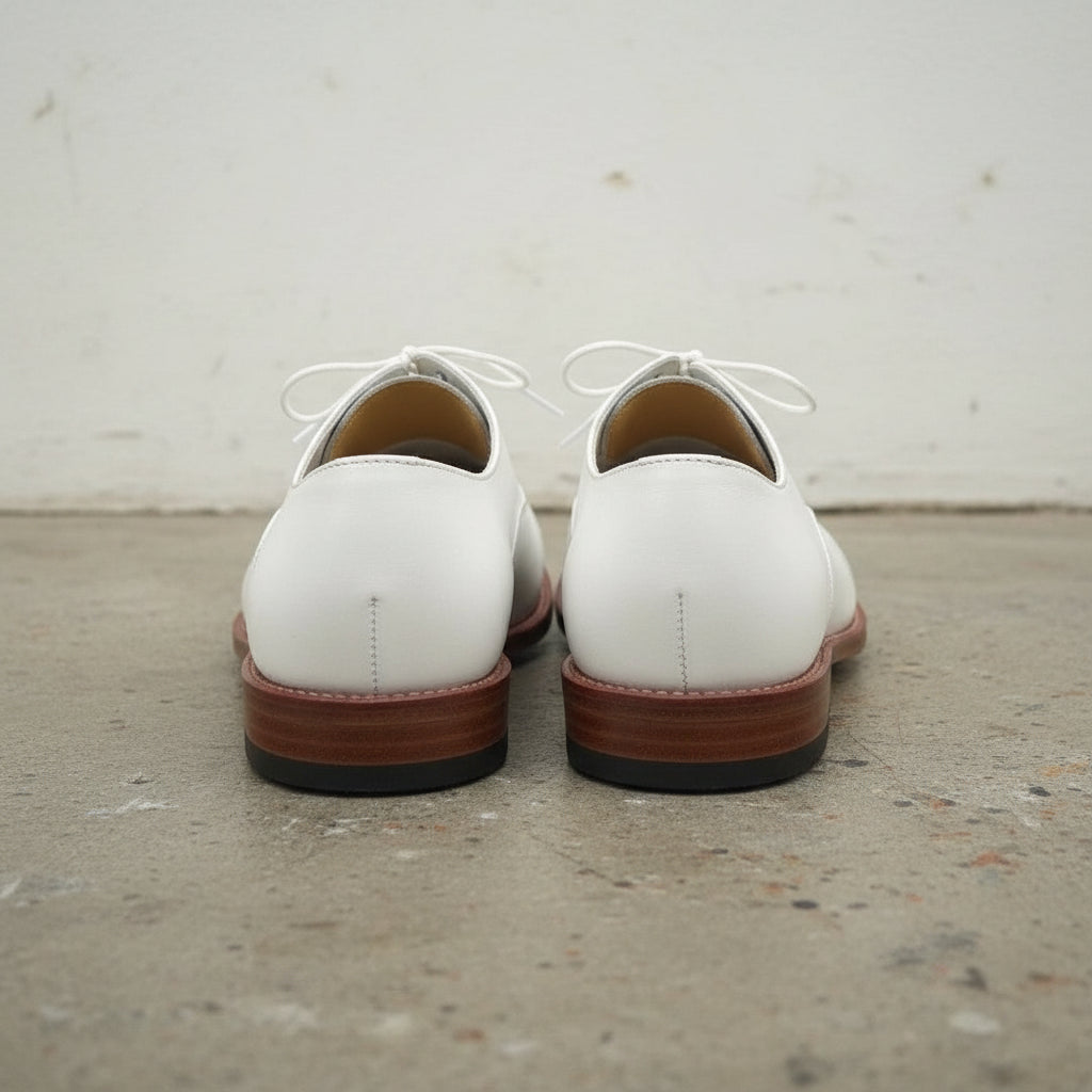 Men's Handmade White Leather Oxford Dress Shoes – Rebels Market