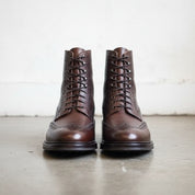 Handmade Men Wingtip Brogue Lace up Boot, Boot Combat Boot - front-view