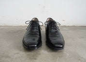 Handmade Mens Alligator Leather Dress shoes, black Crocodile shoes For mens - front-view