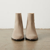 Handmade Mens Beige suede ankle boots, Men dress boot, New zipper boot - front-view