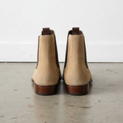 Handmade Mens beige suede chelsea boots, Men dress boots, ankle boots men - back-view