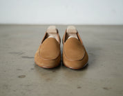 Handmade Mens Beige suede moccasins, Men suede penny loafer, Shoes for men - front-view