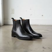 Handmade mens black chelsea boots, Men black leather ankle boots, Men boot - angle-view-showing-depth