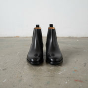 Handmade mens black chelsea boots, Men black leather ankle boots, Men boot - front-view