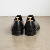 Handmade Mens Black dress shoes, Men leather Oxford shoes, Men brogue shoe - back-view