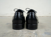 Handmade Mens Black Formal Shoes, Men Black Tuxedo Leather Shoes, Shoes - back-view