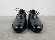 Handmade Mens Black Formal Shoes, Men Black Tuxedo Leather Shoes, Shoes - front-view