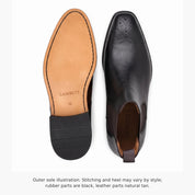 Handmade Men's Black Leather Chelsea Ankle Boots — Allington