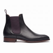 Handmade Men's Black Leather Chelsea Ankle Boots — Allington