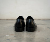 Handmade Mens black leather dress shoes, Men dress shoes, Mens lace up shoe - back-view