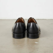 Handmade Mens Black tuxedo shoes, Men leather Oxford shoes, Men brogue shoe - back-view