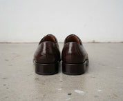 Handmade Mens Brown Alligators print dress shoes, Men brown formal shoes - back-view