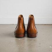 Handmade Mens brown leather chelsea boots, Men casual boot, Men dress boots - back-view