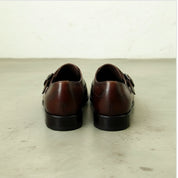 Handmade Mens Brown Leather Dress shoes, Brown leather formal shoes for men - back-view