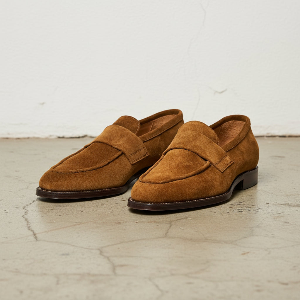 Handmade Mens brown moccasins, Men dress shoes, mens penny loafer, Men shoe - 3-4-right-view