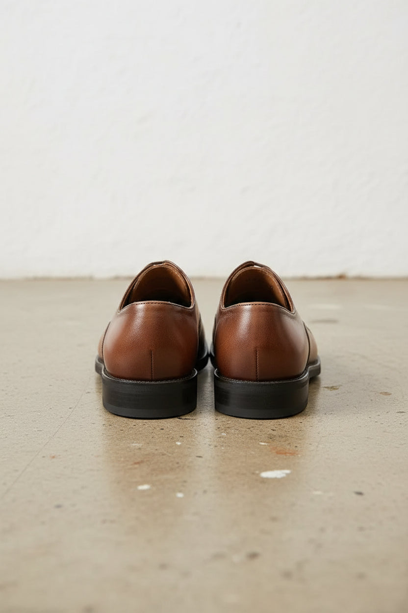 Men's Brown Leather Oxford Dress Shoes US 9 / Brown Men's Brown Leather Oxford Dress Shoes US 9 / Brown