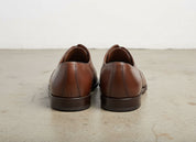 Handmade Mens brown Oxfords leather dress shoes, Men formal lace up shoes - back-view