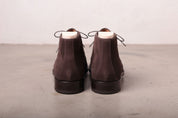 Handmade Mens brown suede dress boots, Men brown formal boot, Men boots - back-view