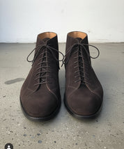 Handmade Mens brown suede dress boots, Men brown formal boot, Ankle boots - front-view