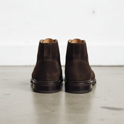 Handmade Mens brown suede dress boots, Men Oxfords formal boot, Ankle boots - back-view