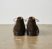 Handmade Mens Brown suede dress shoes, Men brown oxfords dress shoes - back-view