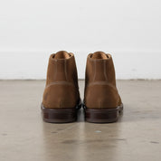 Handmade Mens brown suede lace up ankle boots, Men brown casual boots - back-view