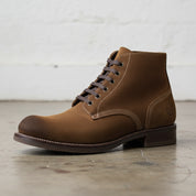 Handmade Mens brown suede lace up ankle boots, Men brown casual boots - detail-view-showing-texture