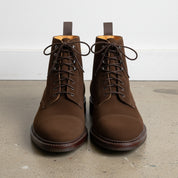 Handmade Mens brown suede lace up ankle boots, Men brown dress boots - front-view