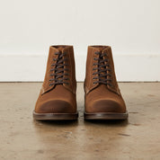 Handmade Mens brown suede lace up ankle boots, Men brown casual boots - front-view