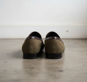 Handmade Mens brown suede moccasins, Men brown suede shoes Loafer, Men shoe - back-view