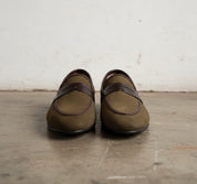 Handmade Mens brown suede moccasins, Men brown suede shoes Loafer, Men shoe - front-view