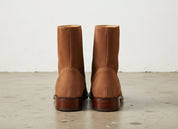 Handmade Mens brown suede zip up ankle boots, Men brown casual boots - back-view