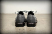 Handmade Mens Charcoal Gray Brogue Leather dress shoes Formal shoes for men - back-view
