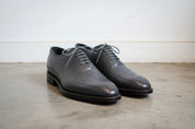 Handmade Mens Charcoal Gray Brogue Leather dress shoes Formal shoes for men - front-view