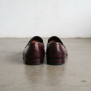 Handmade Mens Classic Brown Leather Loafer Moccasins Shoes, Men Dress Shoes - back-view