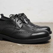 Handmade Men's Classic Leather Formal Shoes - detail-view-showing-texture