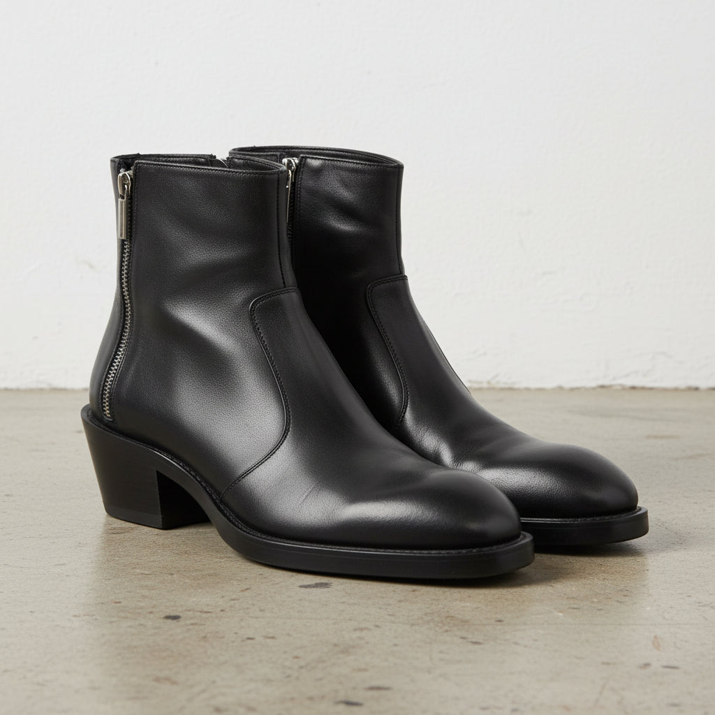 Handmade Men's Cow Leaher Suede Chelsea Boot - 3-4-right-view