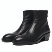 Handmade Men's Cow Leaher Suede Chelsea Boot - angle-view-showing-depth