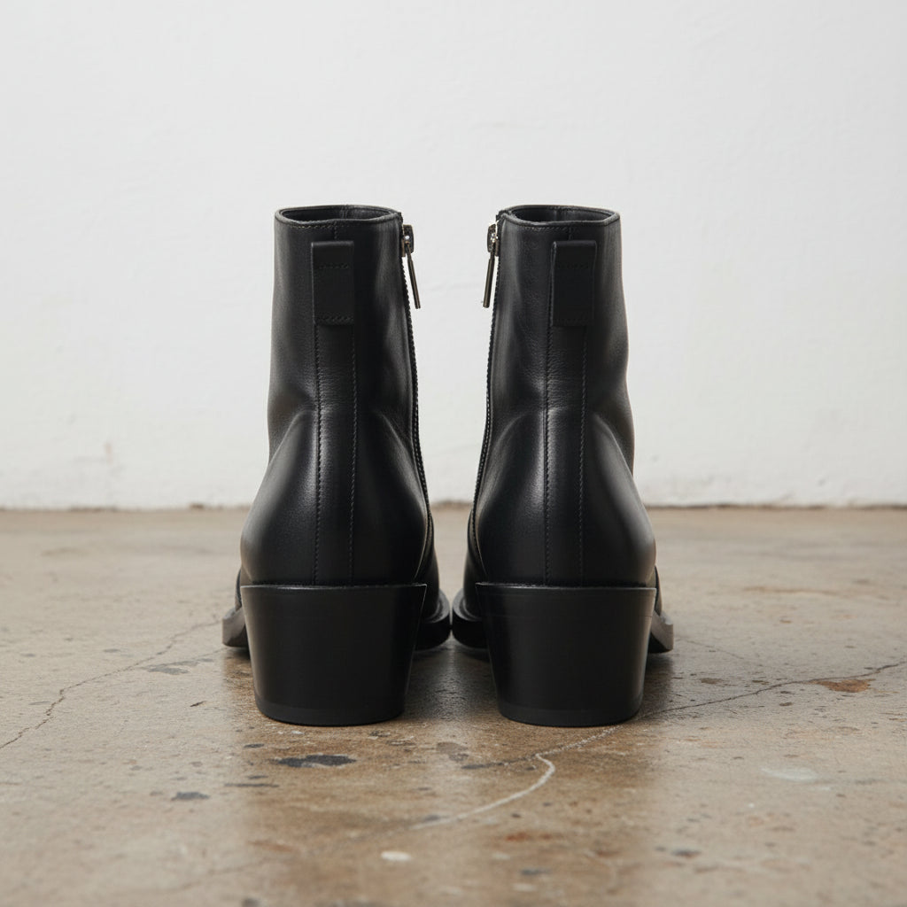 Handmade Men's Cow Leaher Suede Chelsea Boot - back-view